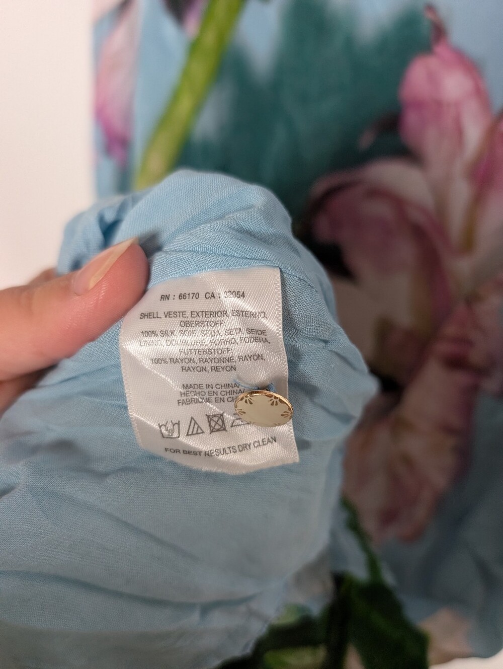 Anthropologie Photorealistic Silk Sleeveless Peonies Floral Shift Dress Size 6 - Picture 6 of 9